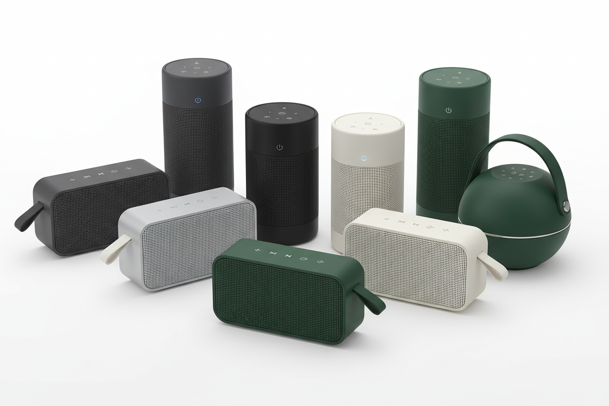 RICZEAL ECOM SHOPPING  Bring music anywhere with portable, high-quality Bluetooth speakers. Enjoy deep bass, rich sound, and long battery life. Perfect for outdoor events, home use, travel, and parties.