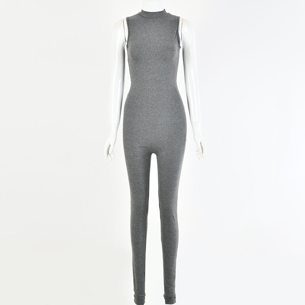 Autumn And Winter New Products Fashionable European And American Style Women Sexy Skinny Sleeveless Jumpsuit-7