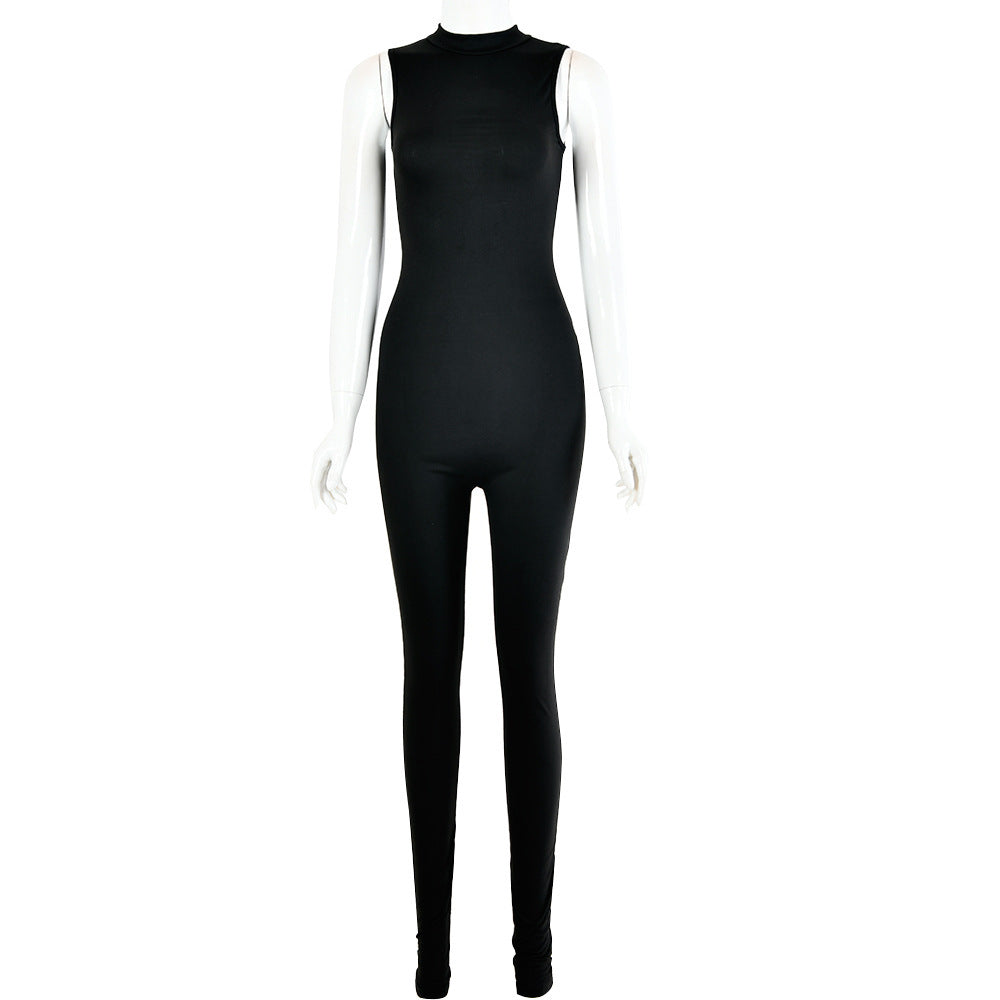 Autumn And Winter New Products Fashionable European And American Style Women Sexy Skinny Sleeveless Jumpsuit-5