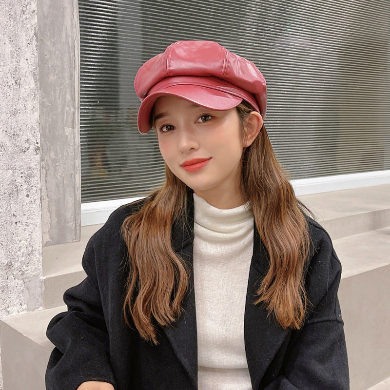 All-match Face Slimming Beret Octagonal-6