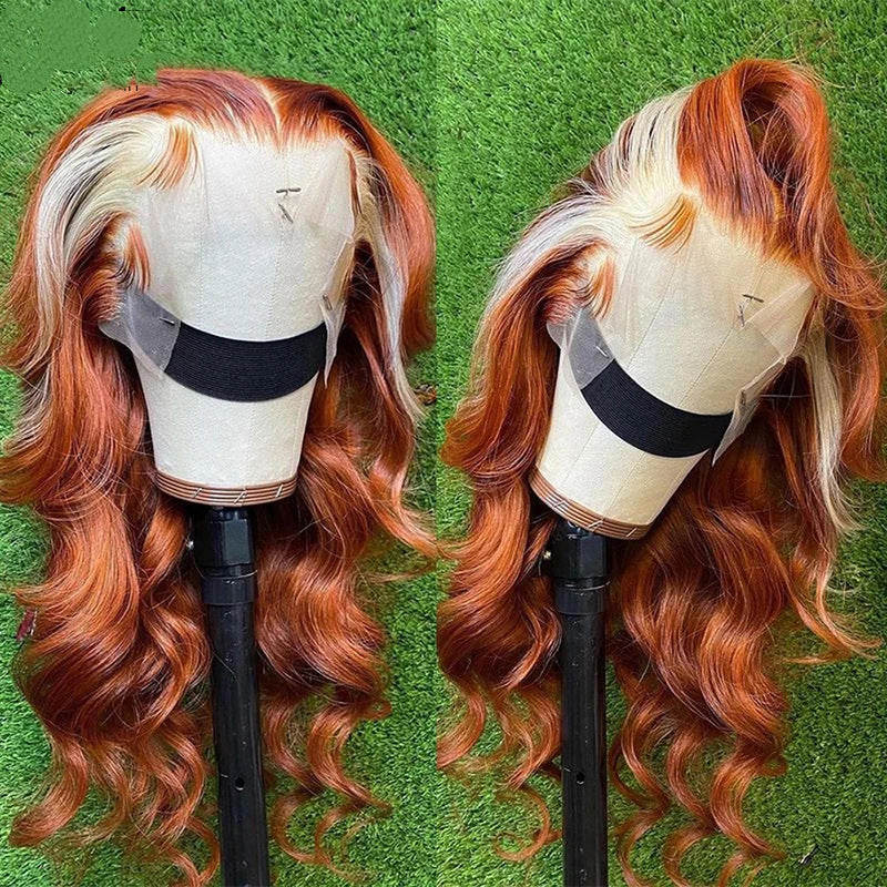 4X4 Human Hair Wig Head Cover Highlights 613-2