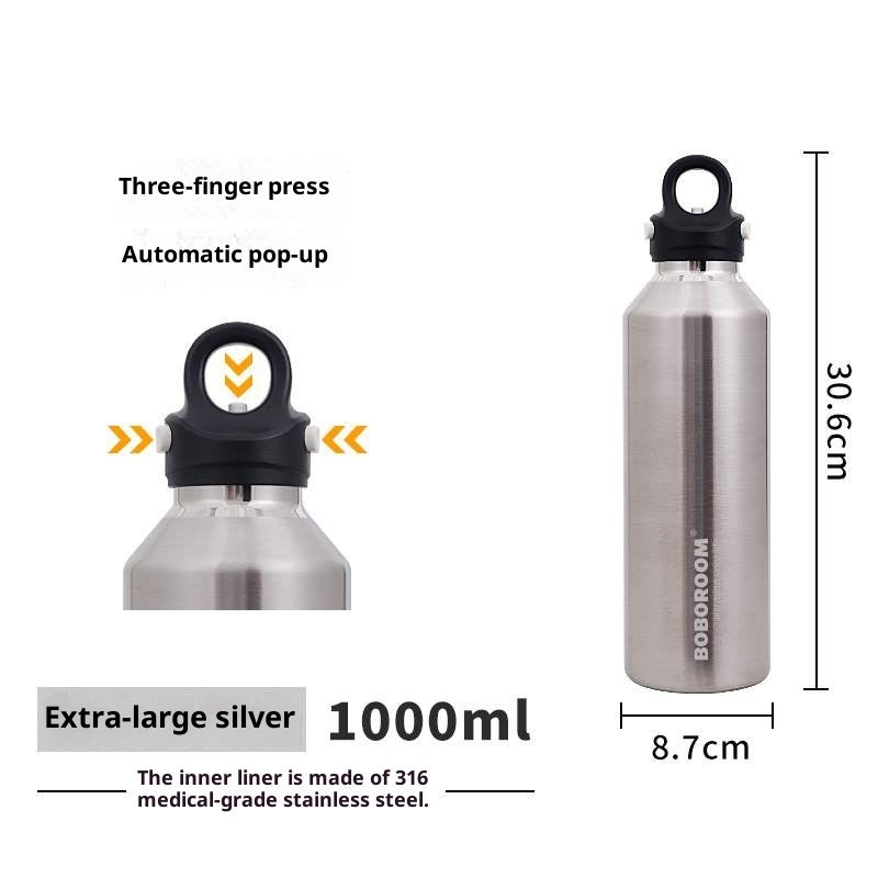 316 Insulated Cold And Hot Cup For Outdoor Sports Large Capacity Water Bottle-5