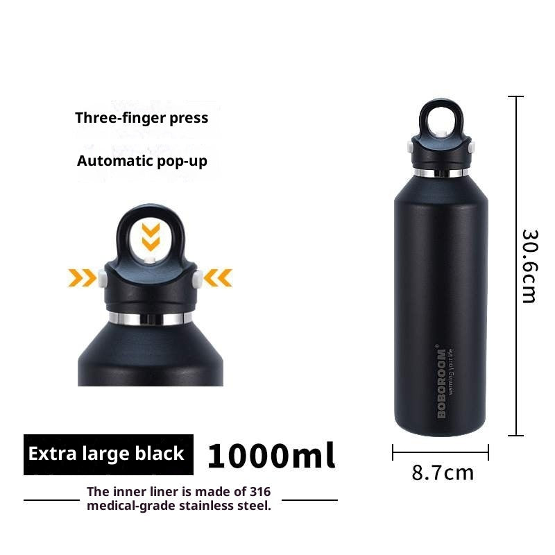 316 Insulated Cold And Hot Cup For Outdoor Sports Large Capacity Water Bottle